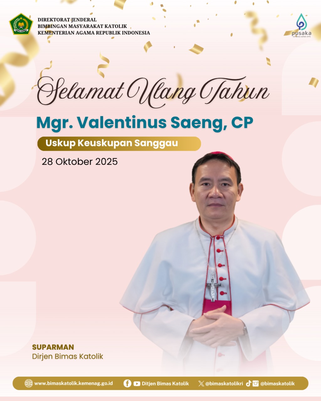 Selamat Ulang Tahun Mgr. Valentinus Saeng, CP