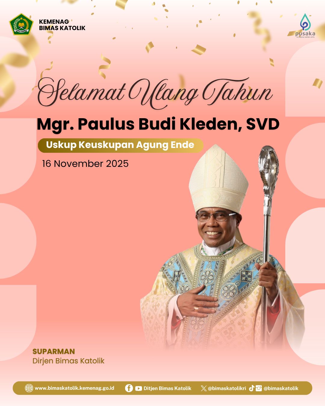 Selamat Ulang Tahun Mgr. Paulus Budi Kleden, SVD