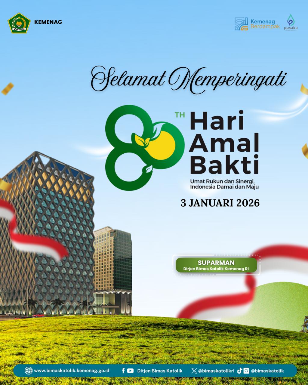 Selamat Hari Amal Bakti Kementerian Agama Republik Indonesia