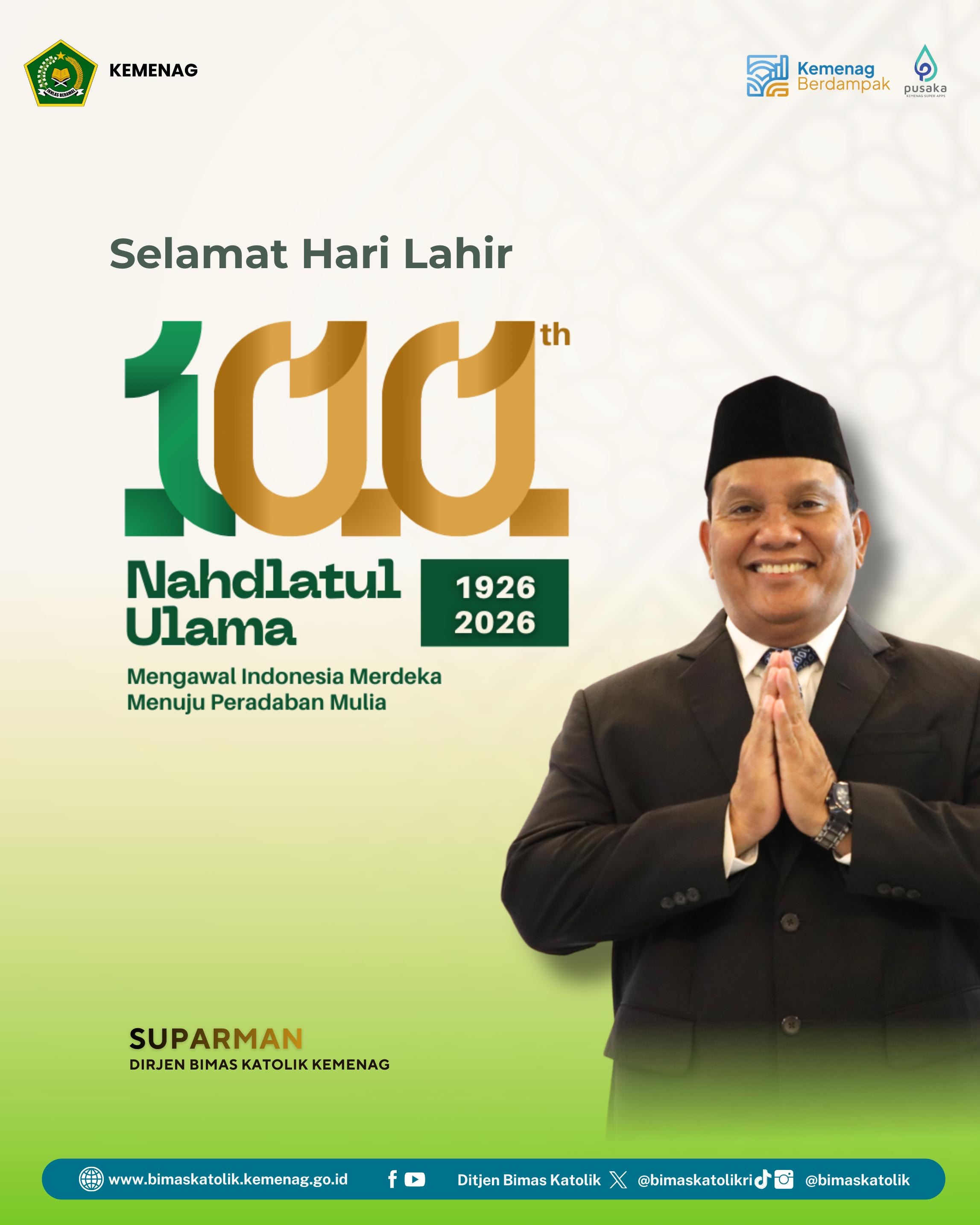 Selamat Hari Lahir Nahdlatul Ulama ke-100