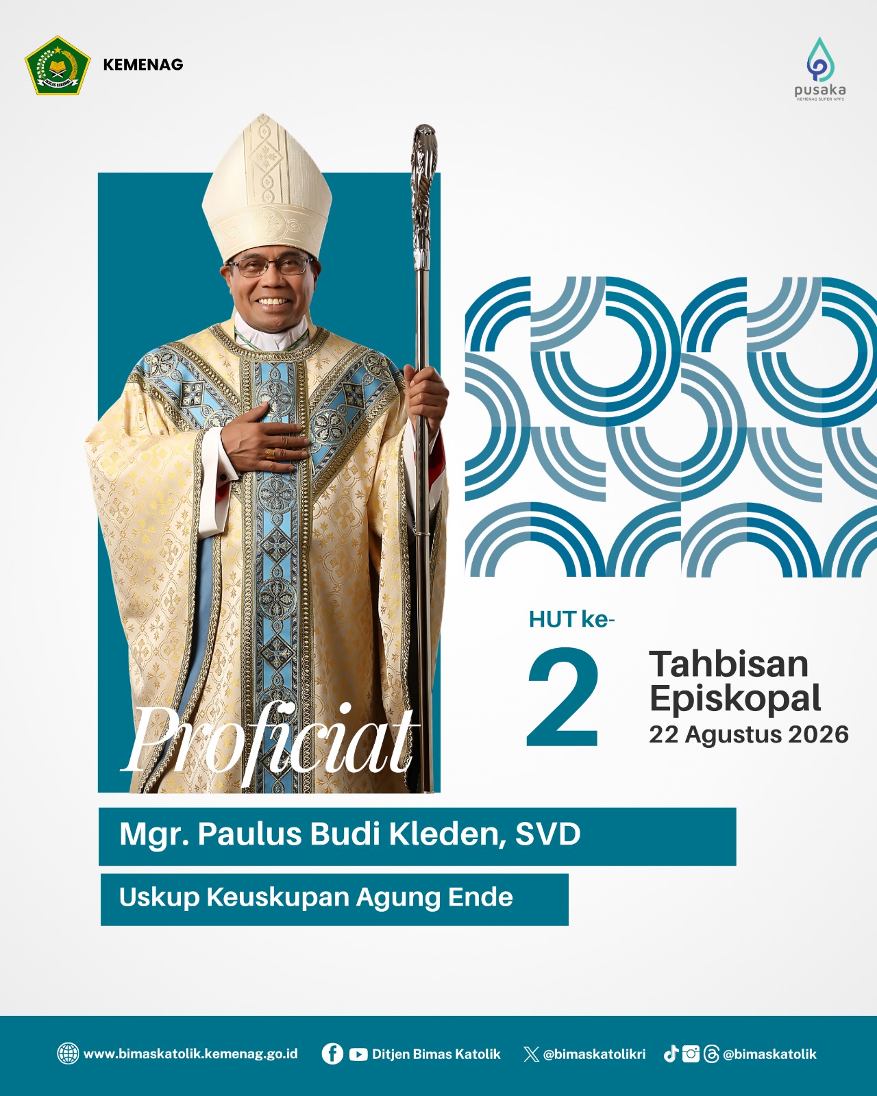 Proficiat HUT Ke-2 Tahbisan Episkopal Mgr. Paulus Budi Kleden, SVD