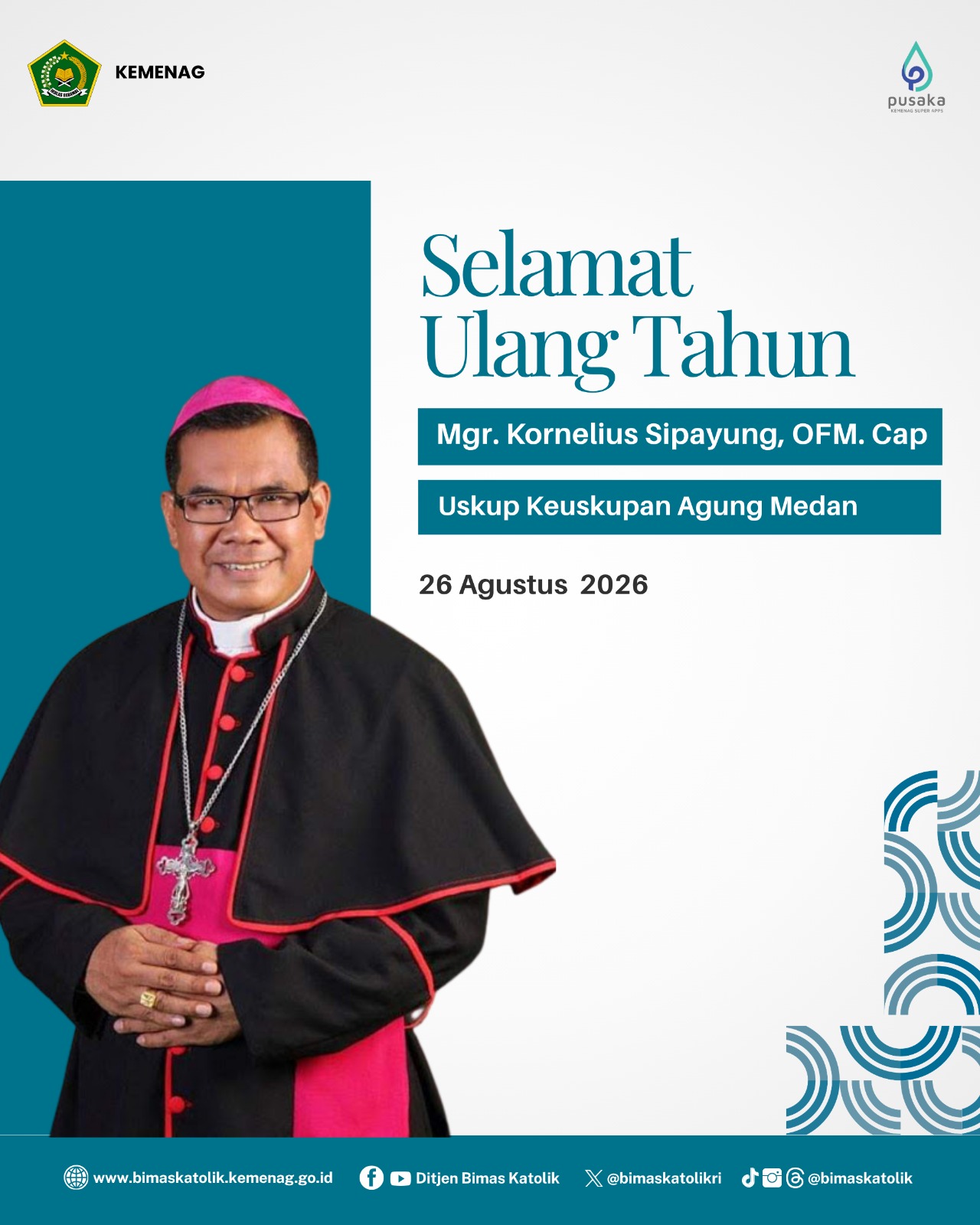 Selamat Ulang Tahun Mgr. Kornelius Sipayung, OFM Cap.