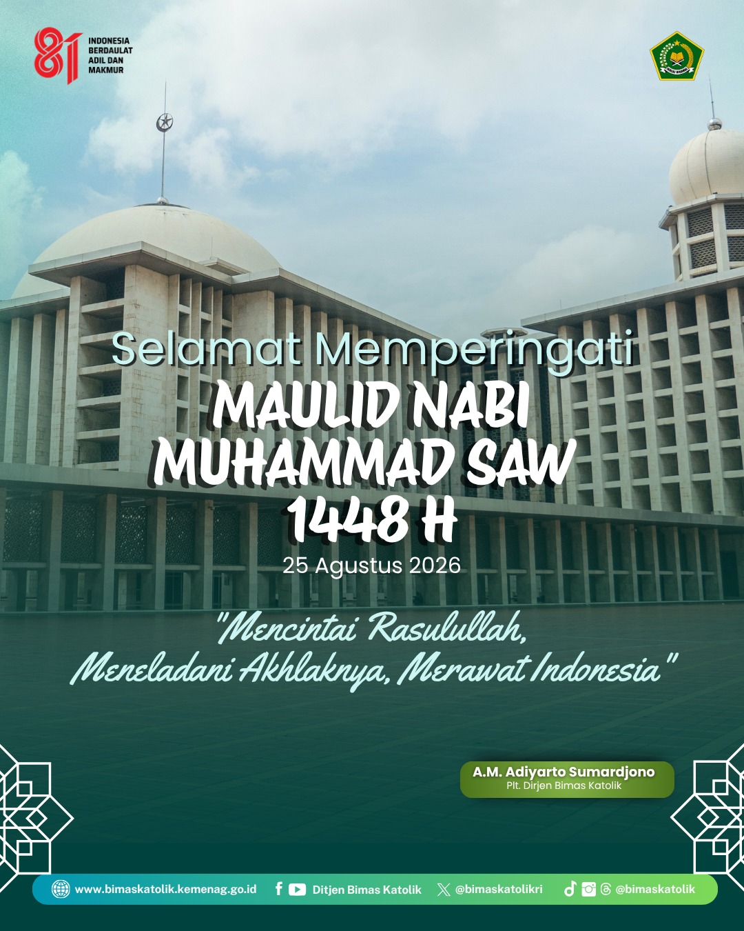 Selamat Memperingati Maulid Nabi SAW 1448 H