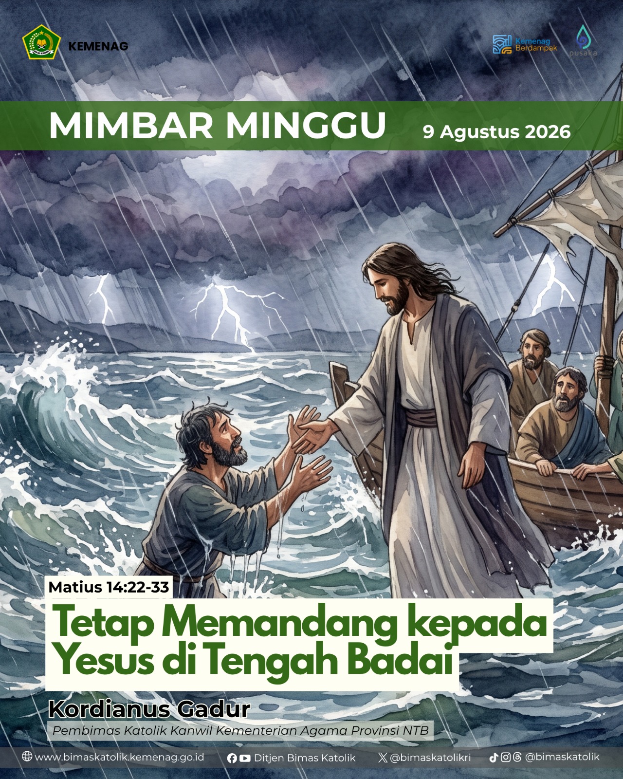TETAP MEMANDANG KEPADA YESUS DI TENGAH BADAI