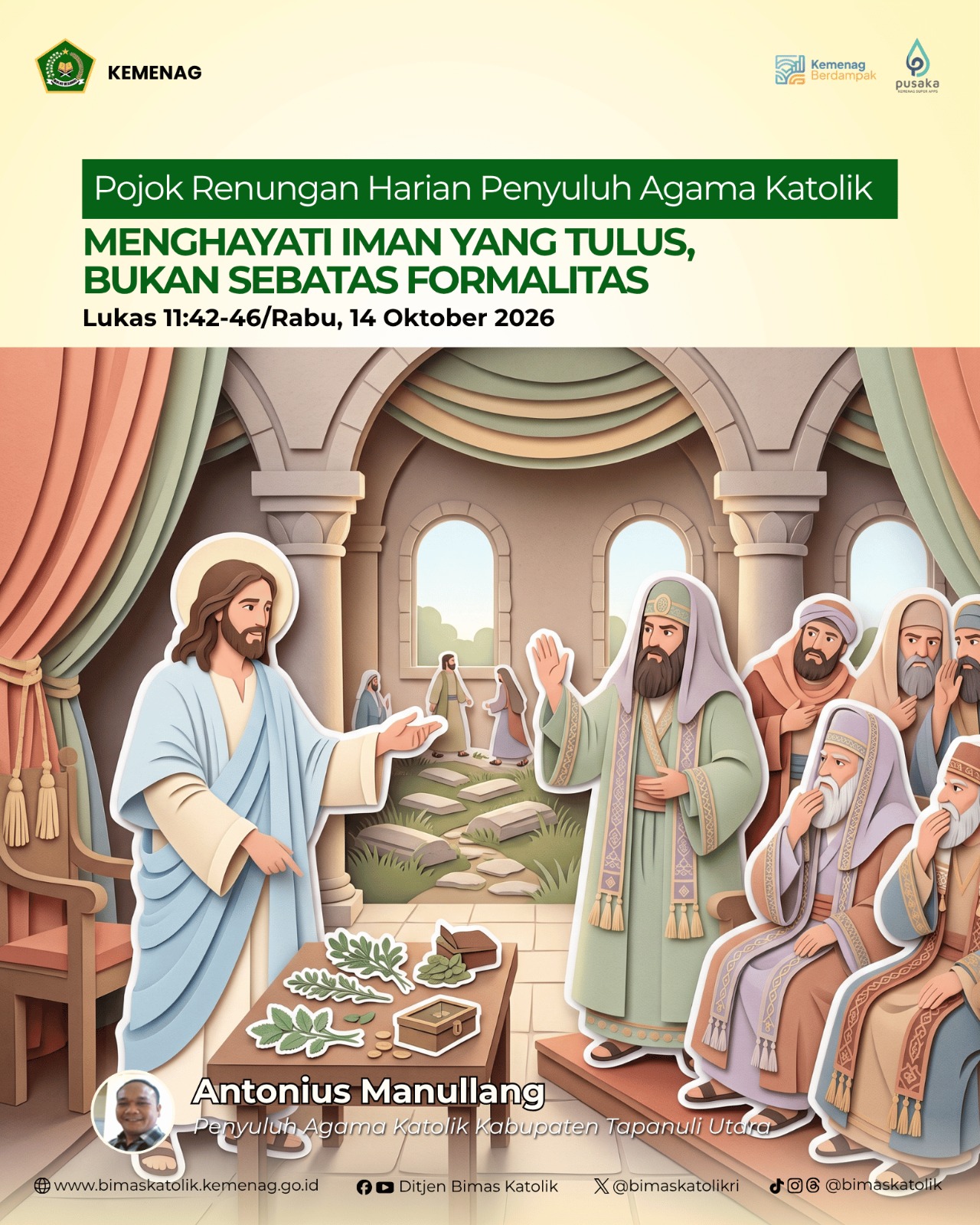 MENGHAYATI IMAN YANG TULUS,  BUKAN SEBATAS FORMALITAS