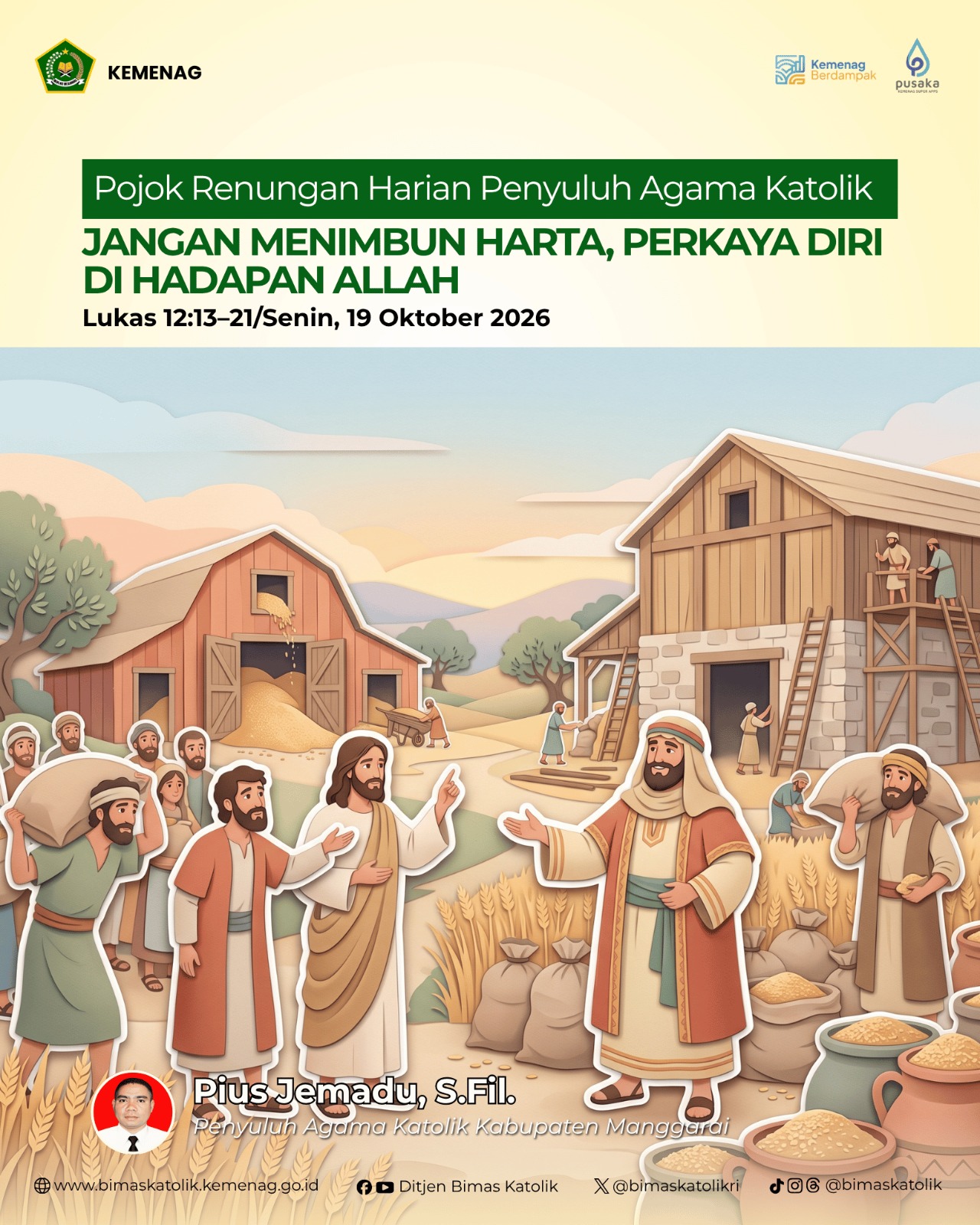 JANGAN MENIMBUN HARTA, PERKAYA DIRI DI HADAPAN ALLAH
