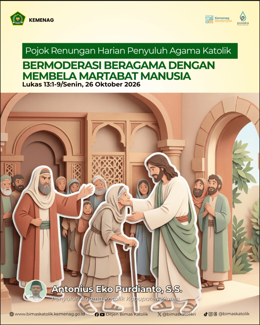 Bermoderasi Beragama Dengan Membela Martabat Manusia